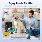 240 Replacement Filter Compatible with Puroair 240 Air Purifier, 3-in-1 True HEPA 14 Filtration with Activated Carbon for 99.97% Air Pollutants, Odor and Smoke, 2 Pack, White