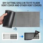 39x5.5 inch Customizable DIY Floor Vent Covers, Magnetic PVC Vent Mesh for Wall, Ceiling & Home Floor, PC Case Dust Mesh Filter