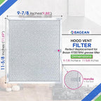 Bagean Stove Hood Vent Filter 9.87" x 11.62" 97007894 Compatible with Broan Range Hood Filter Replacement - Fit's Nutone Kitchen Exhaust Fan Screen - Blocks Grease & Filters Over Oven Air (1-Pack)