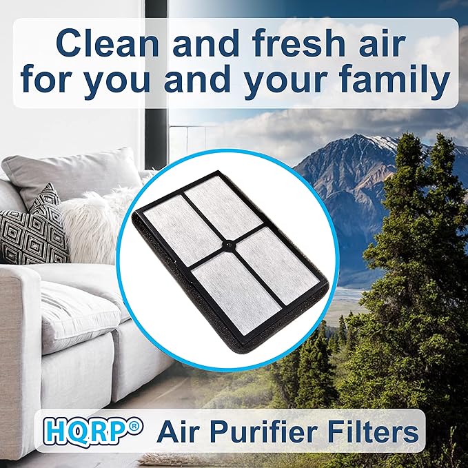 HQRP 2-pack Air Purifier Filter compatible with Black&Decker BXAP040 BXAP041 Table Top, parts BXFLTX FLT4010 Replacement