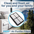HQRP 2-pack Air Purifier Filter compatible with Black&Decker BXAP040 BXAP041 Table Top, parts BXFLTX FLT4010 Replacement
