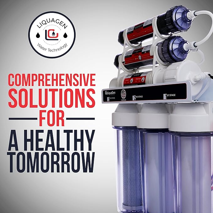 LiquaGen - 6 Stage Portable Dual Use Drinking and Aquarium Reef/Deionization | Reverse Osmosis Water Filter System RO/DI | w/pH Alkaline Mineral Restoration Filter | 0 TDS | 150 GPD