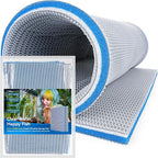 Borlech 8-Layer Fast-Acting Aquarium Filter Pad - Cut-to-Size Aquarium Floss Media for Fish Tank, Pond, Sump - Fast Water Polishing in Hours (23.62"x15.75"x0.6", 1 Pack)
