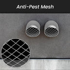 Repa Market 8 x 8 Inch Duct Cover – Galvanized Steel Round Duct Cap with Mesh Screen – HVAC Exhaust or Intake Vent – Exterior Pipe Air Outlet – Spiral Ventilation Ducting Metal End Plug