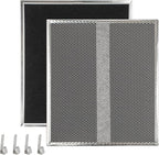 Upgrade HPF30 Charcoal Range Hood Non-Ducted Filter (with Clips), for Broan Nutone S97020466 Series Range Hood 14.6” x 12.8” x 0.14” Traps Odors Grease Filters Type XC - 2 Pack