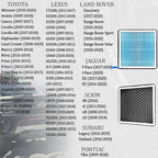 Activated Carbon Cabin Air Filter – Fits Toyota 4Runner/Camry/Corolla/Highlander/Prius/RAV4/Tundra & Subaru Legacy/Outback – Replaces CP285, CF1028