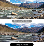 7artisans Nano Magnetic Filter UV Filter ND Light Reduction Filter/CPL Polarization Filter/GND Gradient Filter/Black Mist 1/4 Portrait Photography Filter Suitable for Lens(67mm 5-in-1 Set)