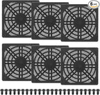 PATIKIL 70mm Fan Filter Grill, 6 Pcs Plastic Ventilation Dustproof Grill Cover Cooling Ventilator with Screws for Industry Workshop Computer Case Refrigerators Air Conditioning, Black