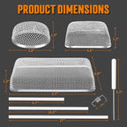 TONDA RV Furnace Vent Screen, Bug Screens Heater Vent Cover for Camper with Installation Tool and Silicone Rubber, 4 Pack