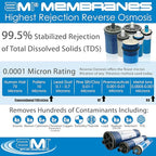 APPLIED MEMBRANE INC | Reverse Osmosis Membrane Element for Tap Water | High Flow 3000 GPD at 225 psi | 99.5% Rejection | Replacement Commercial RO Membrane