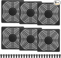 PATIKIL 90mm Fan Filter Grill, 6 Pcs Plastic Ventilation Dustproof Grill Cover Cooling Ventilator with Screws for Industry Workshop Computer Case Refrigerators Air Conditioning, Black