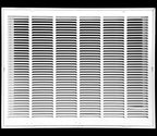 HVAC Premium 29" X 22" Steel Return Air Filter Grille for 1" Filter - Fixed Hinged - HVAC DUCT COVER - Flat Stamped Face - White [Outer Dimensions: 31 5/8"w X 24 5/8"h]
