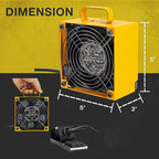KOTTO Solder Smoke Absorber Remover Fume Extractor Smoke Prevention Absorber DIY Working Fan for Soldering Station (Yellow)