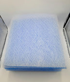 Paint Booth Exhaust Fiberglass Filter, Blue/White Paint Arrestor for Spray Booth (50/case, 20" x 20")