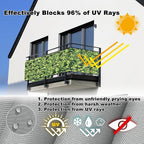 Fence Privacy Screen 2.6' x 16.4' Durable UV-Resistant Privacy Screen for Fence, Easy Installation with Zip Ties for Wall Screen, Outdoor Garden, Wedding Decor, Green Leaf Pattern