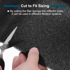 PATIKIL 39" x 39" x 0.1" Air Conditioner Filter Replacement, 2Pcs Washable Reusable Cut to Fit Foam Filter Air Filter for RV AC Vent Window Purifiers Computer, 40PPI