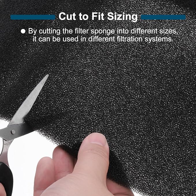 PATIKIL 20" x 20" x 0.1" Air Conditioner Filter Replacement, 2Pcs Washable Reusable Cut to Fit Foam Filter Air Filter for RV AC Vent Window Purifiers Computer, 40PPI