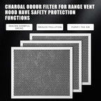 Baquler Range Hood Filter Compatible with Broan Nutone 97007696 Range Hood Replacement Filter Stove Vent Aluminum Mesh Charcoal for Kitchen Air(12 Pcs)