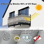 Privacy Screen 6.6' x 49.2' Privacy Protection Weatherproof Balcony Privacy, Included Cable Ties Customized Size for Patio Yard Porch Chain Link Fence Condo, Floor Pattern