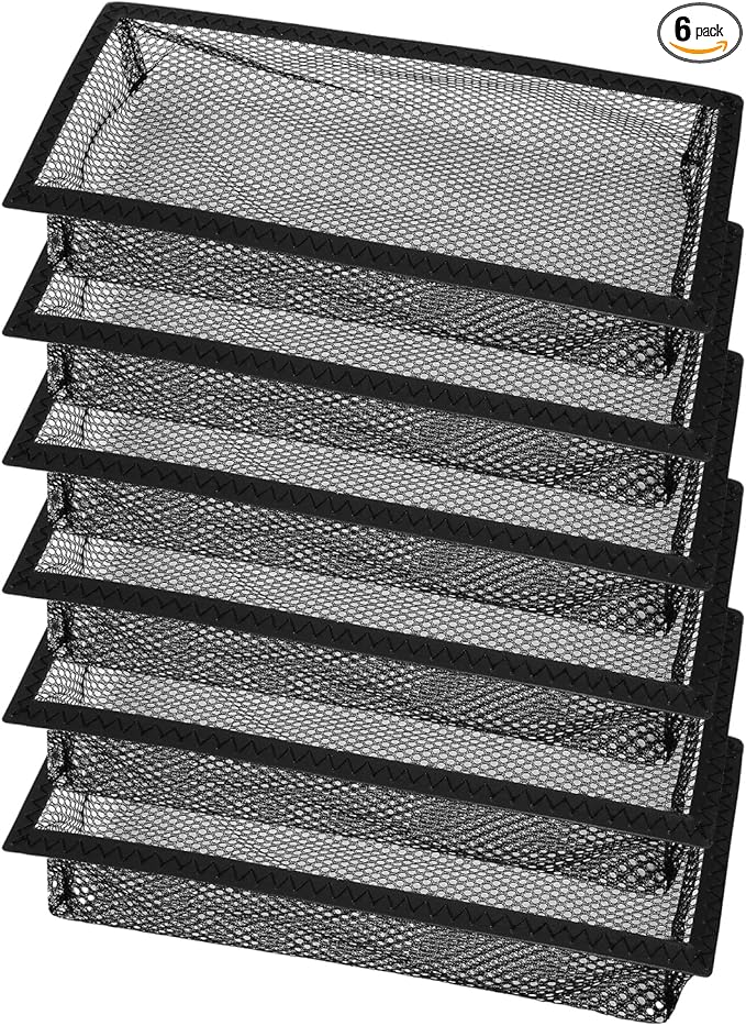 Floor Vent Screen Net, 4" x 12" Air Vent Screen Filter Mesh Catches Toys Snacks Pet Hair and Pet Food, Keeps Bugs Out for Home, 6 Pack