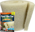Aquatic Experts Cream COARSE Pond Filter Pad - 2 inch Thick - Bulk Roll Water Garden Filter Pond Media - Made in USA (12 inch by 72 inch)