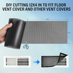 39x12 inch Customizable DIY Floor Vent Covers, Magnetic PVC Vent Mesh for Wall, Ceiling & Home Floor, PC Case Dust Mesh Filter