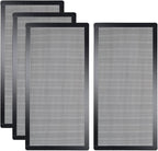 [4 Pack] 280x140mm PC Case Dust Mesh Filter, Magnetic Frame Computer Fan Dust Mesh PC Cooler Filter Dustproof PVC Cover Grills - Black