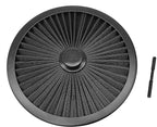 X-AVION Full Flow Round 9''X2'' Air Filter Assembly Kit Black Washable and Resuable Air Cleaner with Mounting Stud & Wing Nut Kit Air Cleaner for 4 Barrel Carburetor V8 Chevy Fοrd