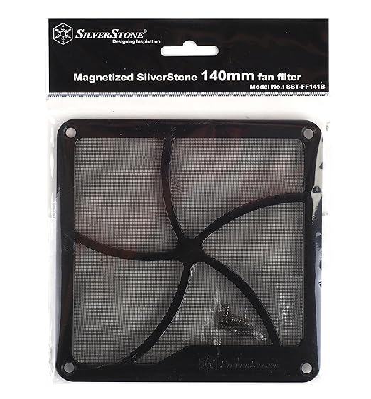 SilverStone Technology SST-FF141B 140mm Ultra Fine Fan Filter with Magnet Cooling