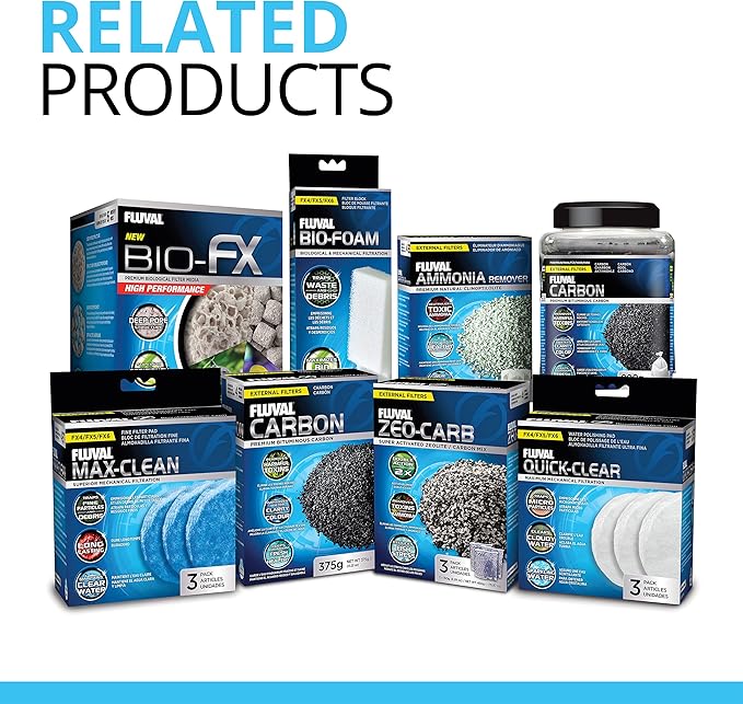 Fluval FX Carbon Foam, Replacement Aquarium Filter Media, 2-Pack, A249,White