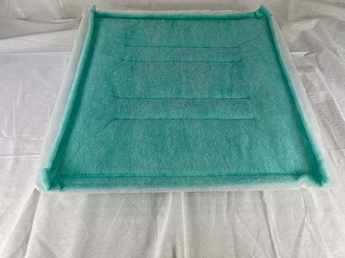 wioboy Paint Spray Booth Intake Filter Pad, 24" x 24" (20/case) Tacky Panel with Internal Wire Frame
