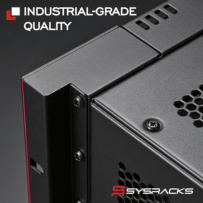 Sysracks 12U Wall Mount Server Rack Cabinet, 19” Locking Network Rack, 24” Deep, Glass Door, with Fan, PDU and Shelf