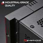 Sysracks 9U Wall Mount Server Rack Cabinet, 19” Locking Network Rack, 24” Deep, Glass Door, with Fan, PDU and Shelf
