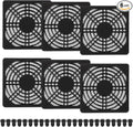PATIKIL 80mm Fan Filter Grill, 6 Pcs Plastic Ventilation Dustproof Grill Covers Cooling Ventilator with Screws for Industry Workshop Computer Case Refrigerators Air Conditioning, Black