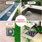 Gutter Guard, 304 Stainless Steel Roof Drain Cover, Anti-Clogging Filter for Leaves & Debris, Outdoor Pipe Protector for Roofs, Balconies, and Gardens (Pack of 1, 3 inch)