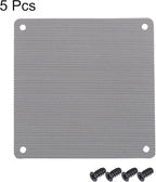 uxcell PC Dust Fan Screen with Screws for Cooling Dustproof Case Cover PVC 120mm 5pcs