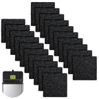 20 Packs 3.15x3.15x0.32 Inch Odor Absorbing Filter Refills for EKO Trash Cans, Activated Charcoal Deodorizer Compatible with EKO Step & Touchless Garbage Cans with Built-in Filter Compartment