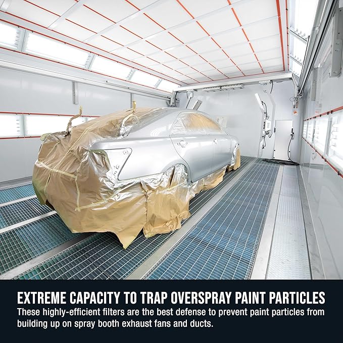 Master Airbrush Elite Paint Spray Booth Exhaust Filter Roll 24" x 300' - 18 Gram Heavy-Duty Fiberglass Paint Arrestor for Filtering Overspray Particles in Auto Body Shops & Refinish Booths