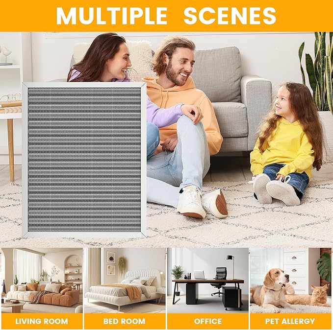 18x18x1 HVAC Furnace Air Filter, Lasts a Lifetime, Washable, the Last HVAC Filter You Will Ever Buy, Breathe Safely at Home or in the Office,Merv 8(Actual Size:17.5x17.5x0.82 Inch)