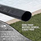 U.S. Pool Supply Pool Backwash Hose 2 Inch Diameter x 100 Feet - Discharge Hose for Pump, Sand Filter & Sump Pump Hoses - Burst Resistant Lay Flat Drainage Hoses for Inground & Above Ground Pools