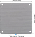 uxcell PC Dust Fan Screen with Screws for Cooling Dustproof Case Cover PVC 120mm 5pcs