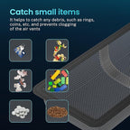6 Pack Floor Register Cover Trap, HG Power 4 x 12 Inch Floor Vent Screen Net, Nylon Fabric Mesh Air Vent Filter for Home Floor, Catches Coins, Toys, Snacks, Pet Hair, Pet Food
