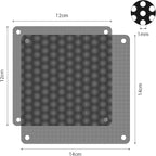 140mm Fan Dust Filter PC, 10Pack PVC Computer Dust Filter Mesh Dustproof Case Cover PC Cooler Fan Filter Grills with 40pcs Screws for Computer Cooler (PVC, 140 * 140mm, 10pcs, Black)