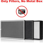 Replacement 3-Stage Filter Set for WEIWORLD 8/10 Inch Purification Box, Includes Pre-Filter, H11 HEPA, and Activated Carbon Filter