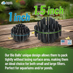 Aquatic Experts 1.5" Large Bio Balls for Ponds – Biological Filter Media for Waterfalls & Outdoor Pond Filters, Treats Up to 3,000 Gallons (900 Count + Three 14" x 20" Mesh Bags)