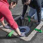 PIG Adjustable Frame Storm Drain Filter | Traffic Safe Sediment Filter | Inside The Drain Filter | for Storm Drains 20" - 32" W to 20" - 32" L | Rectangle |8” Diameter | PMB30625