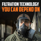 MIRA SAFETY M Gas Mask Filter - Certified CBRN Filter for Full Face Respirator Mask, 40 mm NATO Gas Mask Filter, Longest 20 Year Shelf Life, Vacuum Sealed NBC Filters, Compatible with Mira Gas Mask
