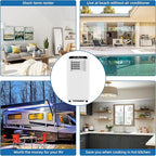 Portable Air Conditioner 8000 BTU With Remote Control, 24H Timer & Smart/Sleep Mode, Cools Rooms Up to 350sq.Ft 4-In-1 Cooling, Cooling AC Unit With Fan & Dehumidifier for Bedroom, Dorms, Indoor Roo
