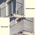 Privacy Fence 2.8' x 65.6' UV-Protection Wind-Resistant Privacy Screen for Fence, Included Cable Zip Ties for Patio Yard Porch Chain Link Fence Condo, Weaving Pattern