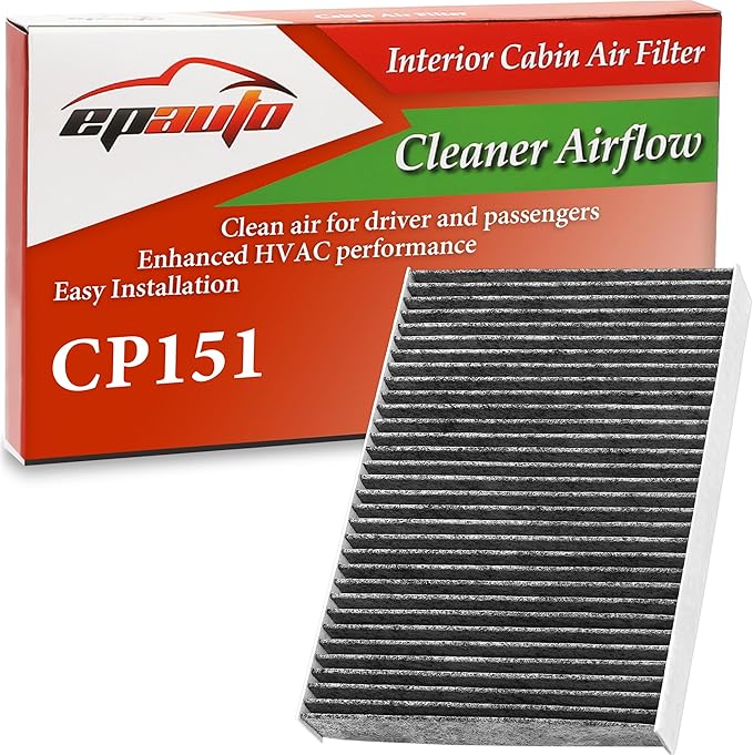 EPAuto CP151 (CF12151) Premium Cabin Air Filter Compatible with Hyundai Sonata Gas (2015-2019), Kia Cadenza (2017-2020) includes Activated Carbon